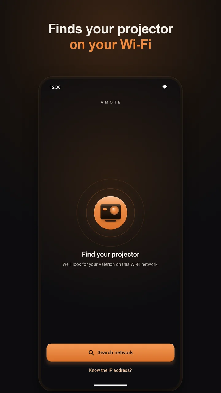 Find your projector: searching the Wi-Fi network